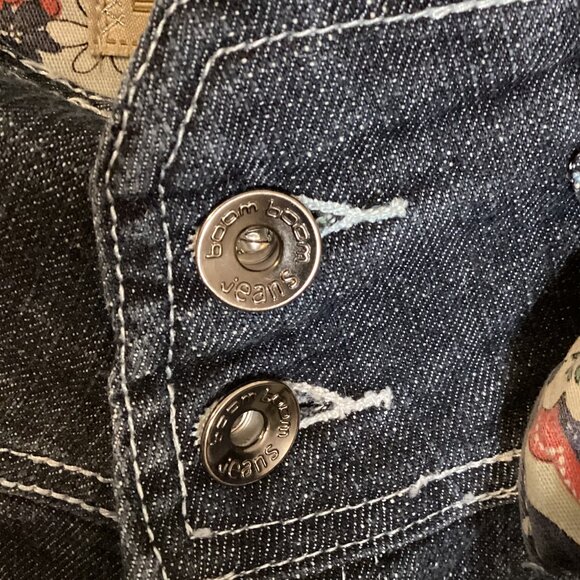 Boom Boom Women's Denim Jeans With Belt Pants Size 1 Bell Legs Hippie Y2K - Picture 5 of 12